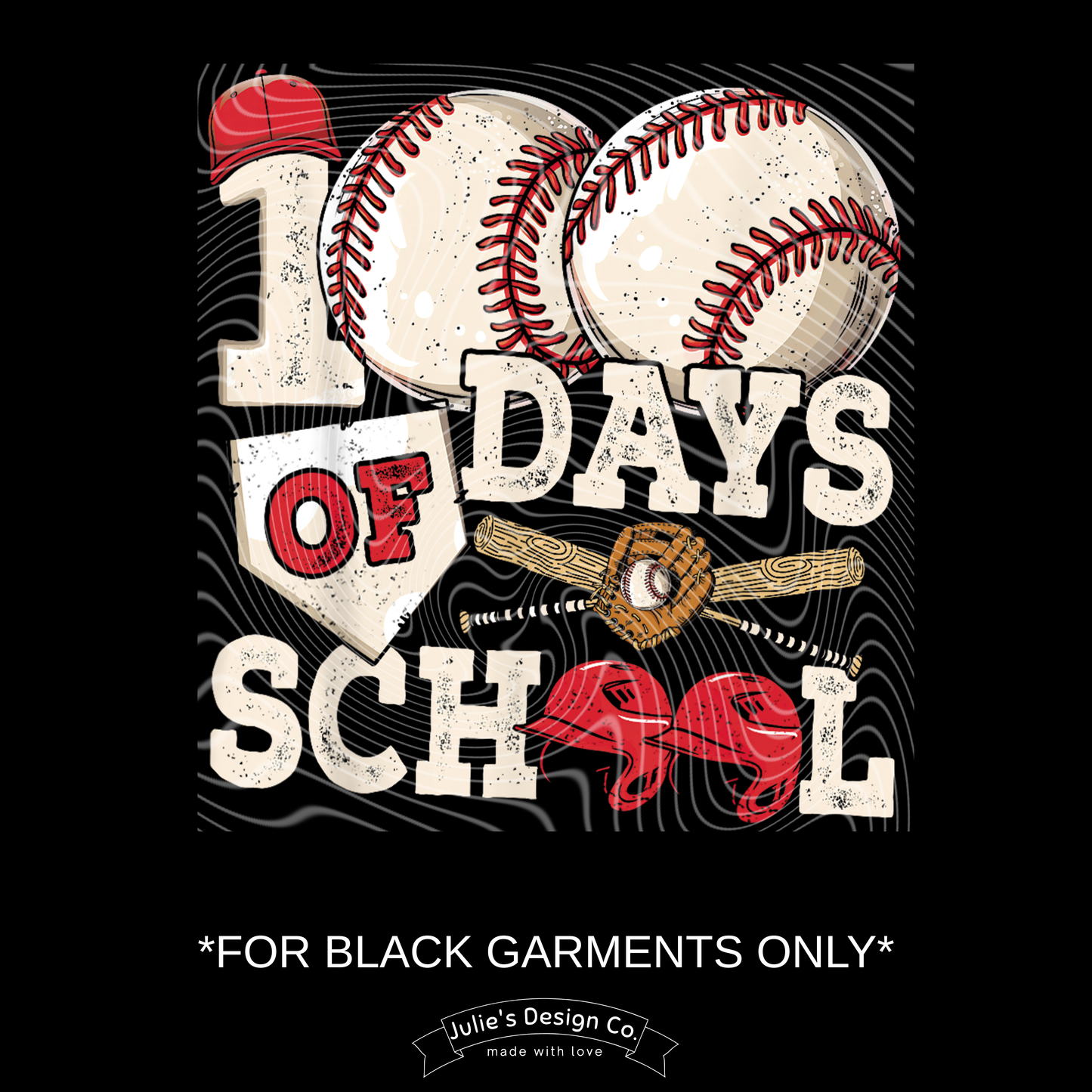 Baseball 100 Days - Individual DTF Transfer