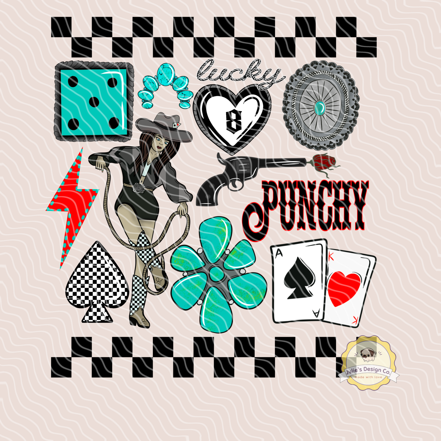 Lucky Punchy - Individual DTF Transfer