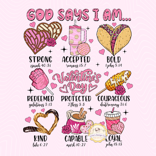 God says I am - Individual DTF Transfer