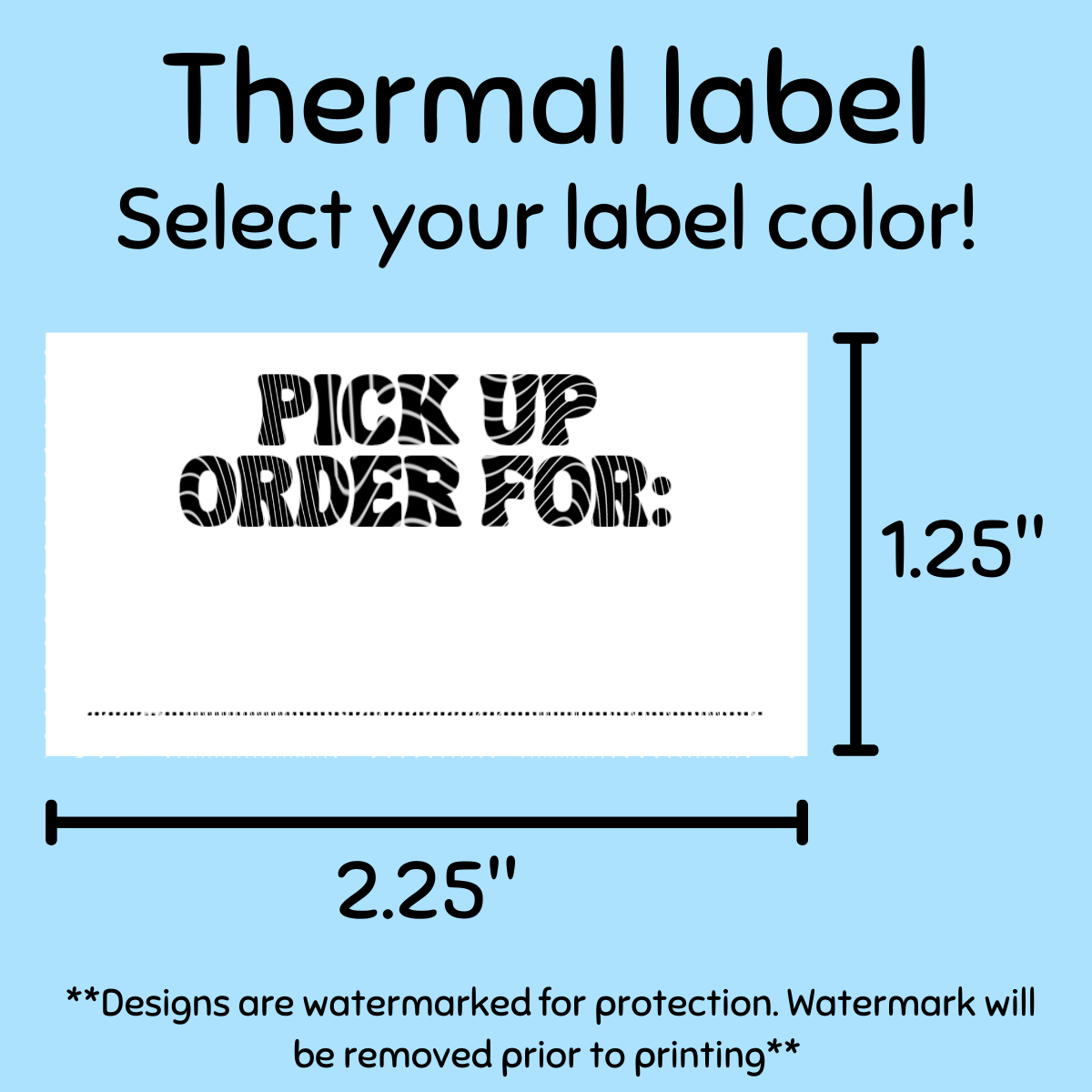 Pick up 4 - Thermal Label