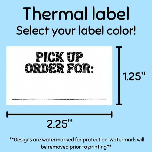 Pick up 4 - Thermal Label