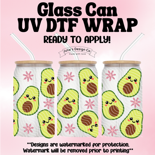 Kawaii Avocado - UV DTF Wrap