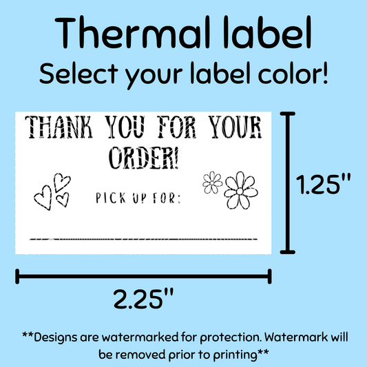 Pick up 1 - Thermal Label