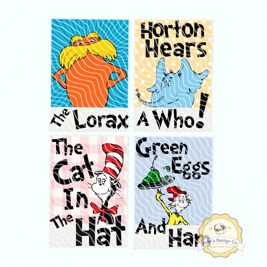 Dr Seuss Story Books - Individual DTF Transfer