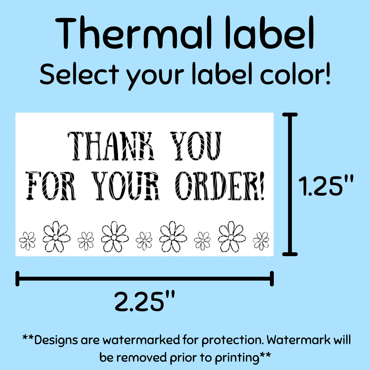 Thank you 1 - Thermal Label
