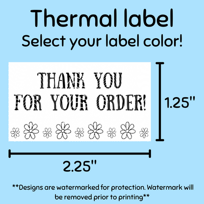 Thank you 1 - Thermal Label