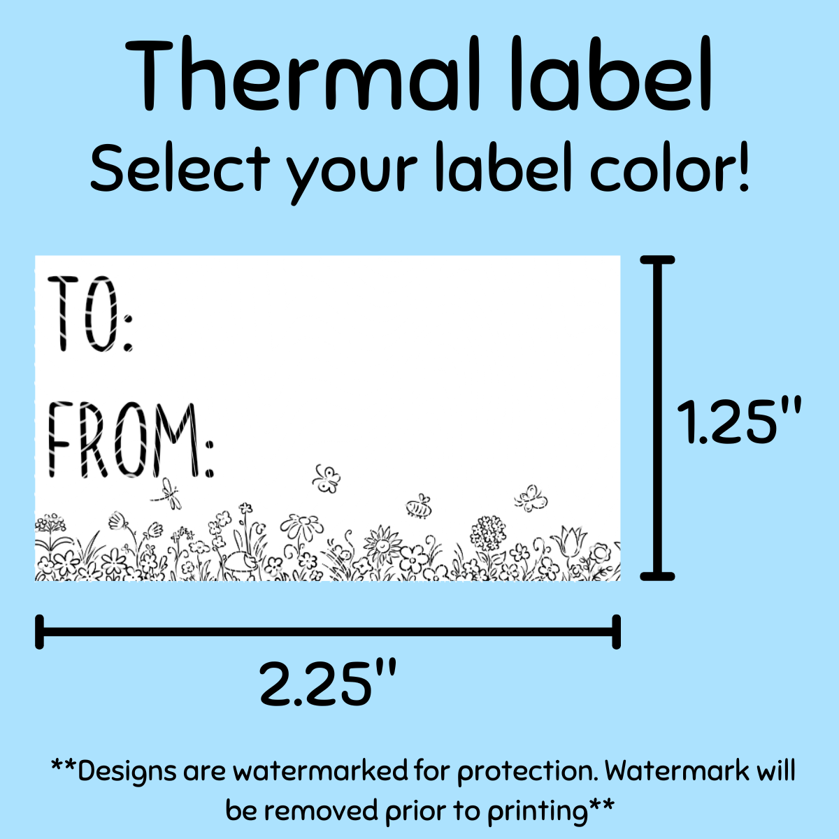To/From - Thermal Label