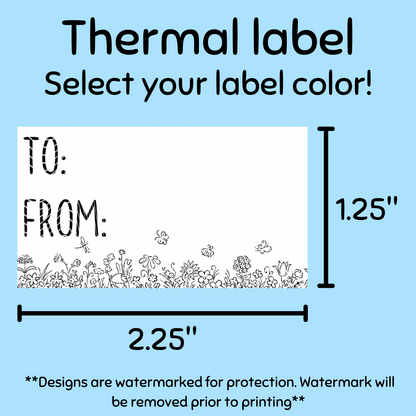 To/From - Thermal Label