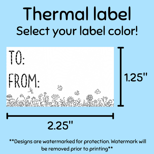 To/From - Thermal Label