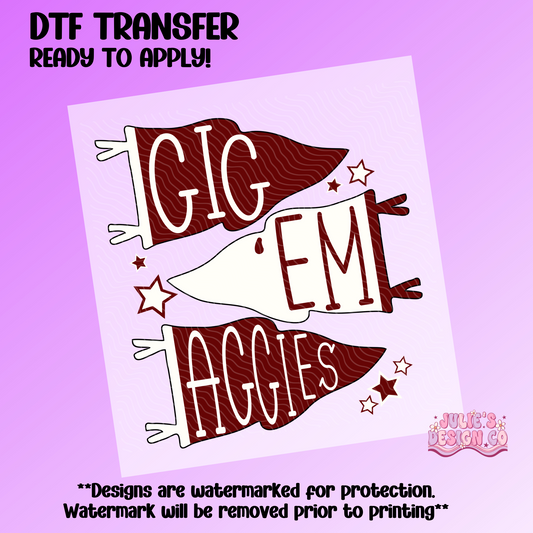 Aggies 1 - Individual DTF Transfer