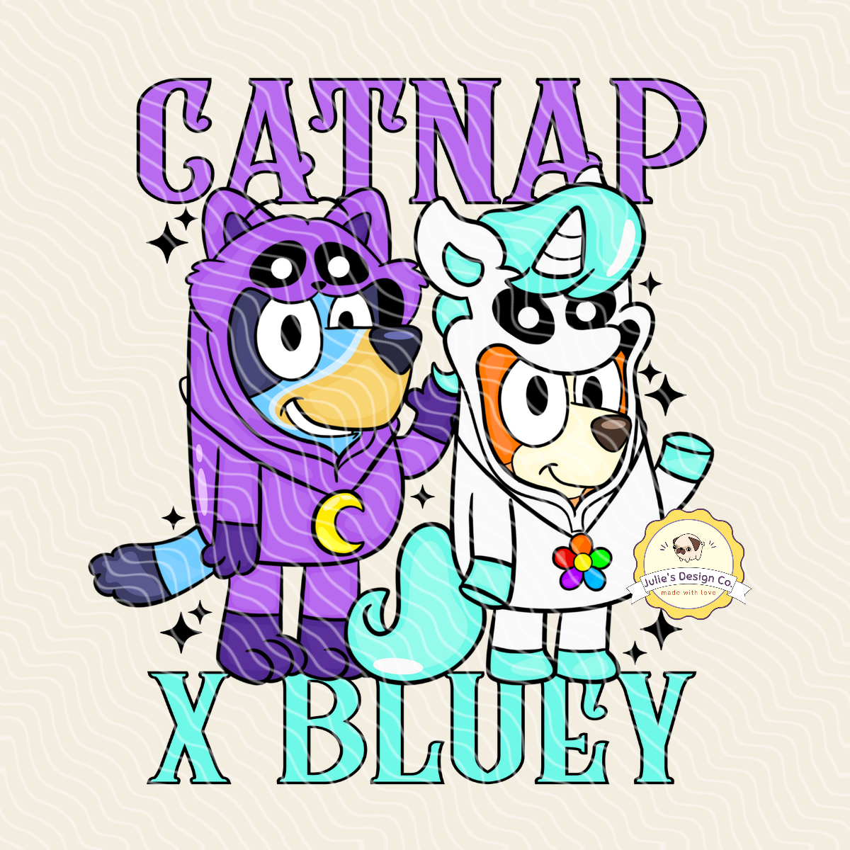 Catnap x Bluey - Individual DTF Transfer