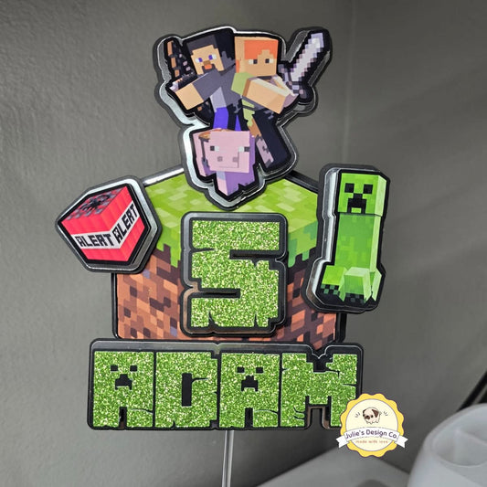 Minecraft Cake Topper